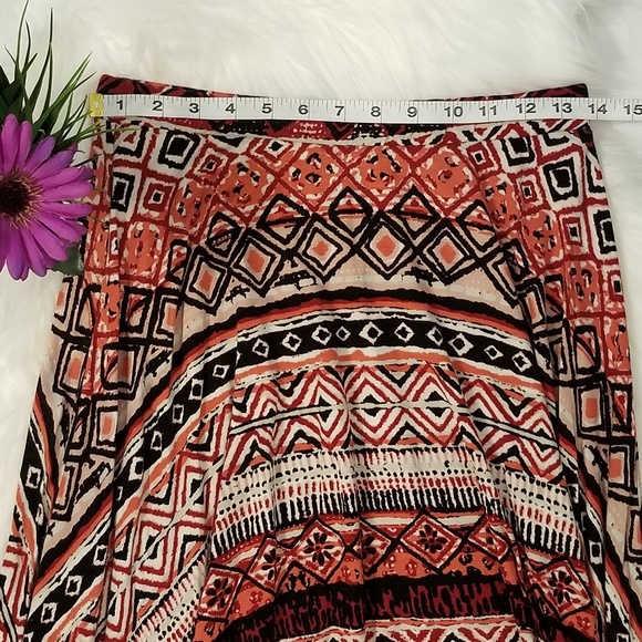 Bobeau ❤ Tribal Print High Low Flowy Skirt - Picture 7 of 7